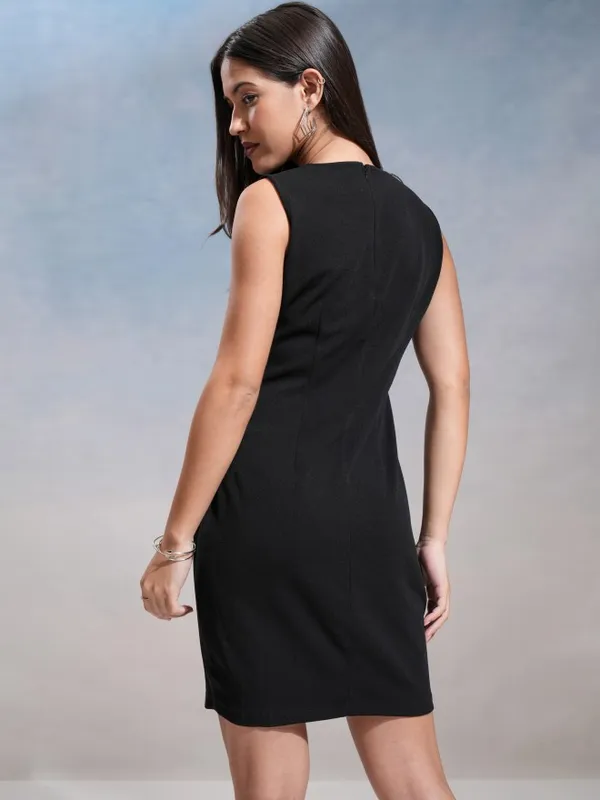 Tokyo Talkies Women Black Solid Bodycon Dress