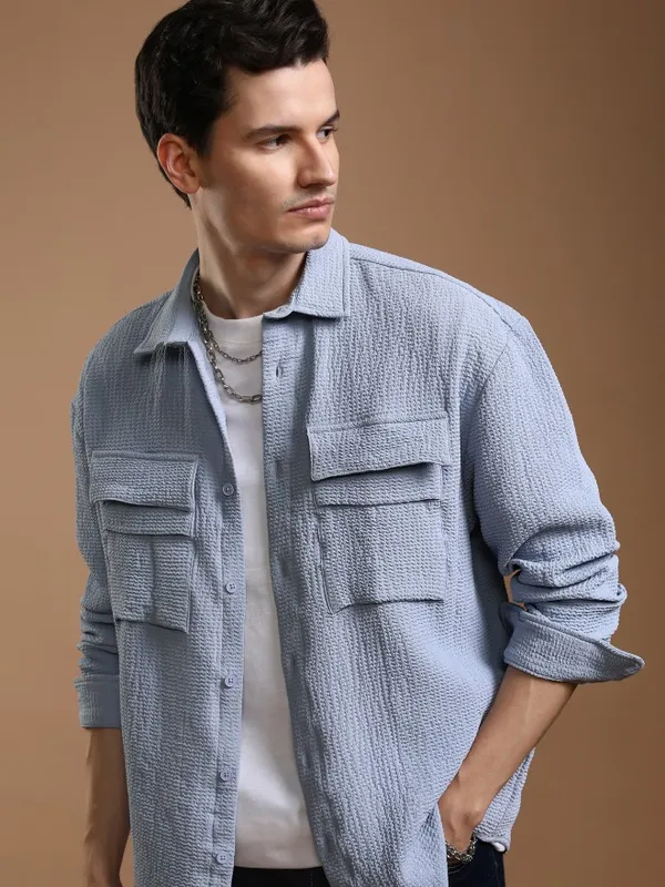 Men Oversized Fit Casual Shirt