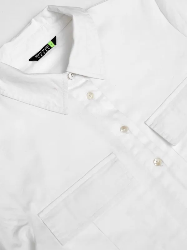 Solid Shirt Style Top