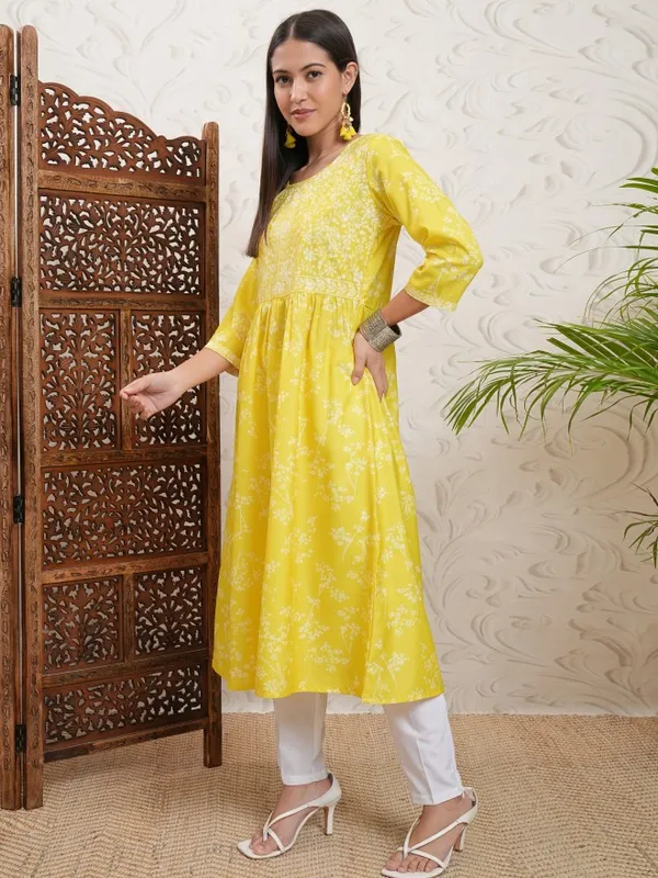 Printed A-Line Kurta