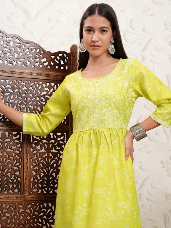 Printed A-Line Kurta