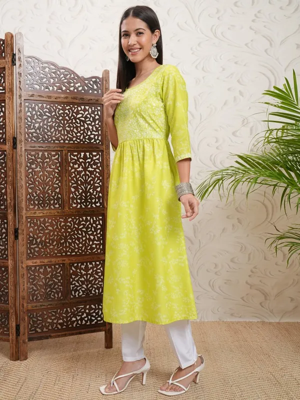 Printed A-Line Kurta