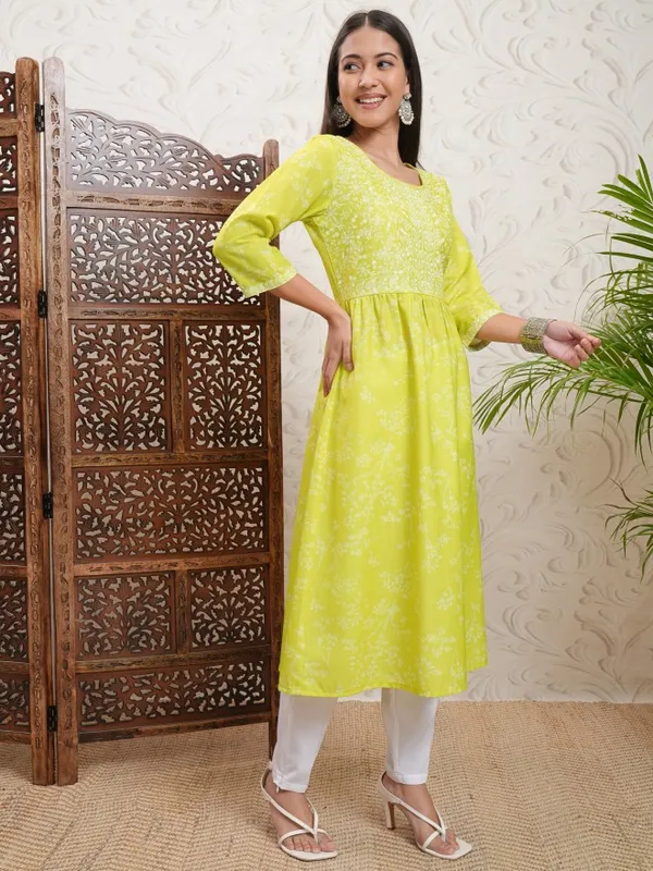 Printed A-Line Kurta