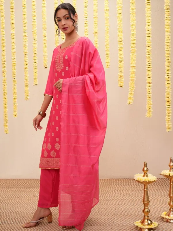 Women Kurta With Trousers & Dupatta
