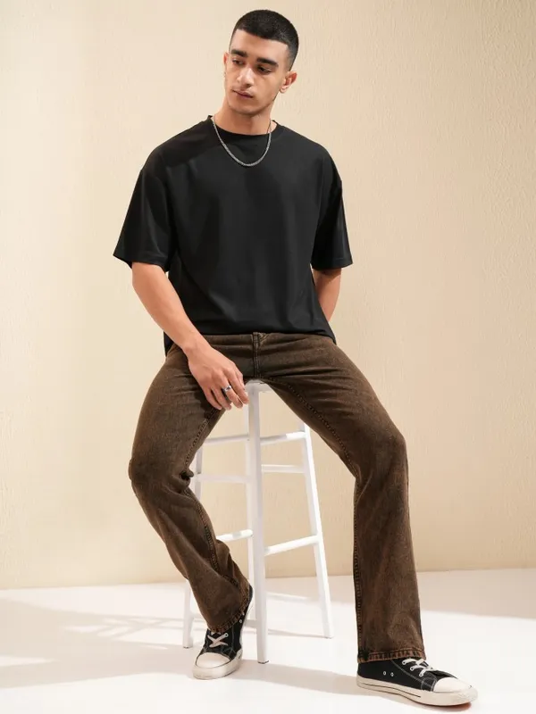 Highlander Men Brown Straight Fit Jeans