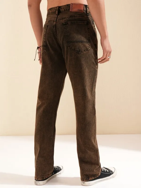 Highlander Men Brown Straight Fit Jeans