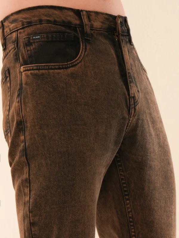 Highlander Men Brown Straight Fit Jeans