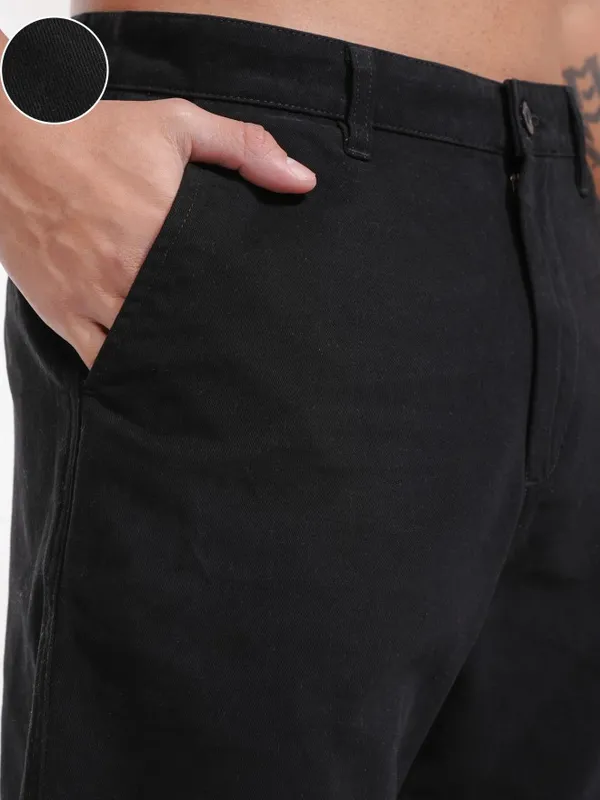 Highlander Men Black Regular Fit Shorts