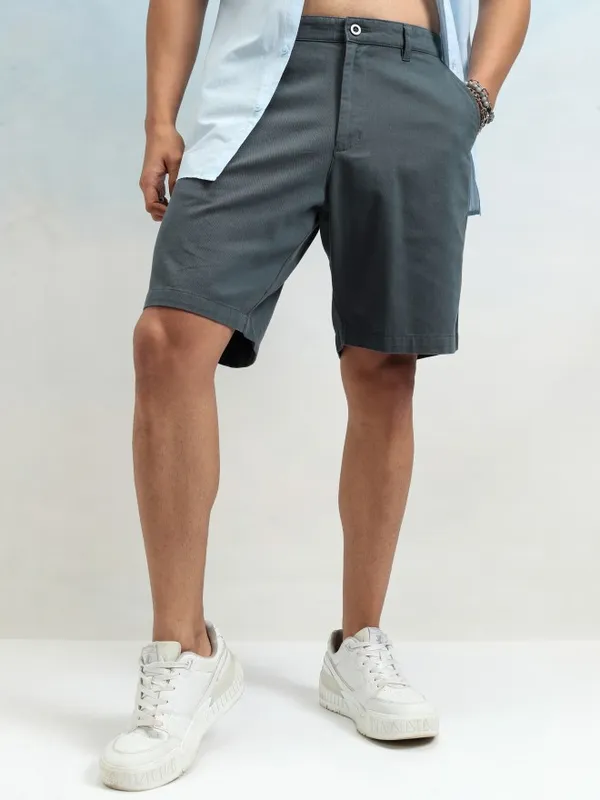 Highlander Men Blue Regular Fit Shorts