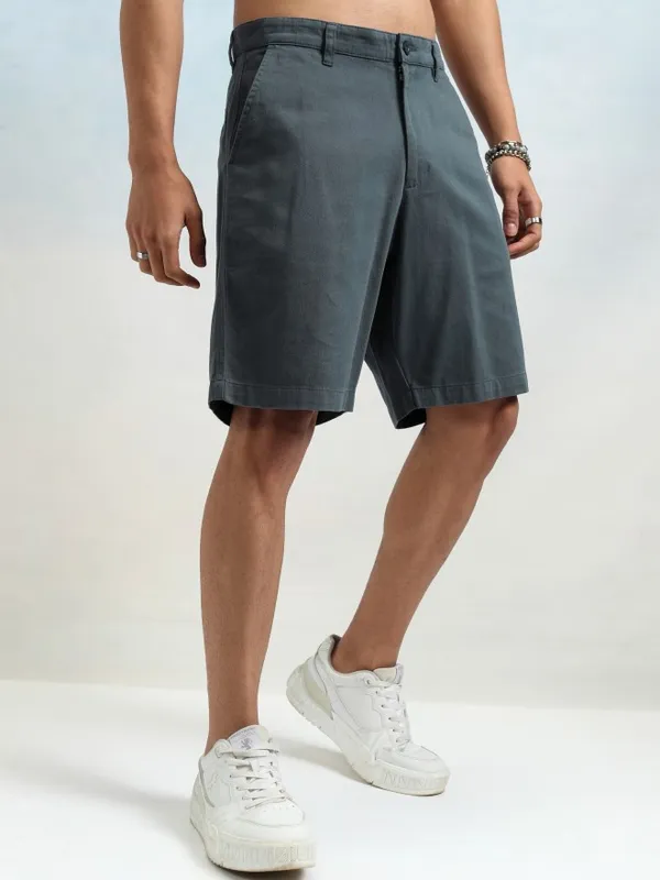 Highlander Men Blue Regular Fit Shorts