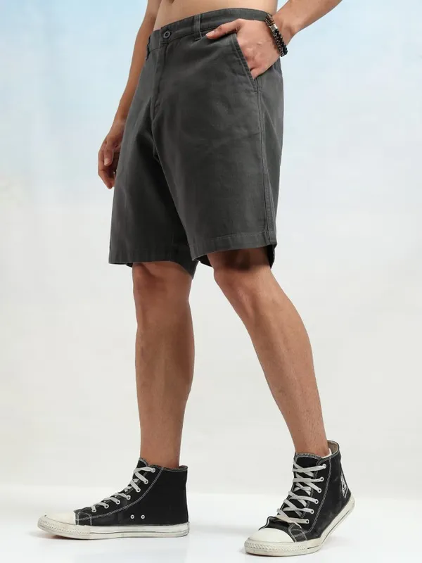 Highlander Men Black Regular Fit Shorts