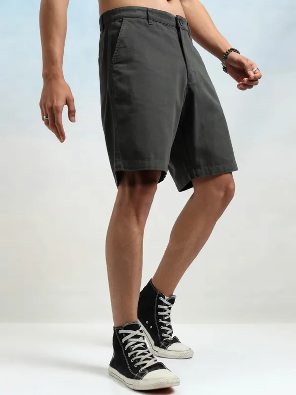 Highlander Men Black Regular Fit Shorts