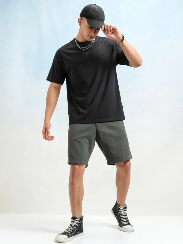Highlander Men Black Regular Fit Shorts