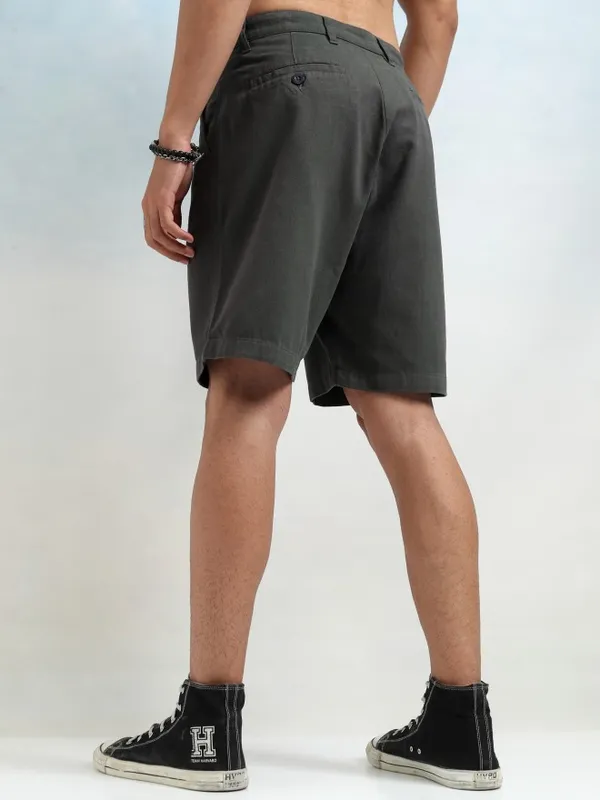 Highlander Men Black Regular Fit Shorts