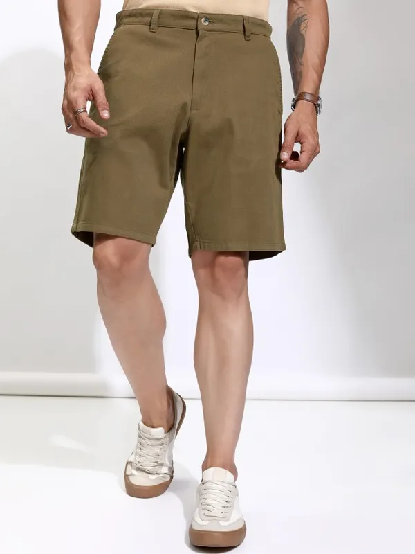 Highlander Men Brown Regular Fit Chino Shorts
