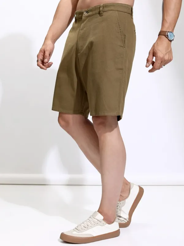 Highlander Men Brown Regular Fit Chino Shorts