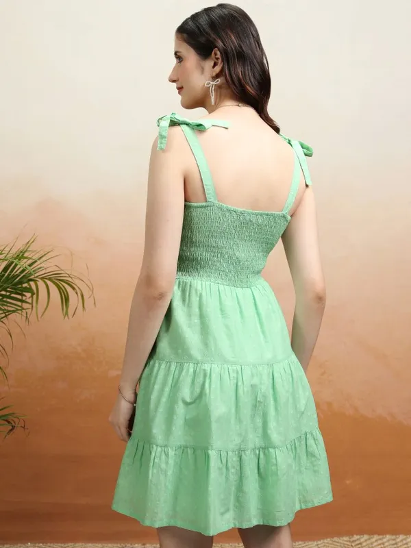 Self Design Fit And Flare Dress