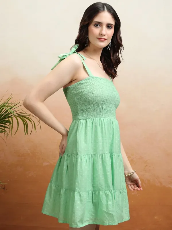 Self Design Fit And Flare Dress