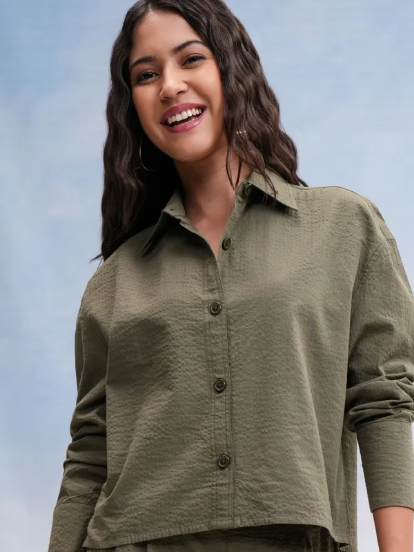 Women Textured Casual Shirt
