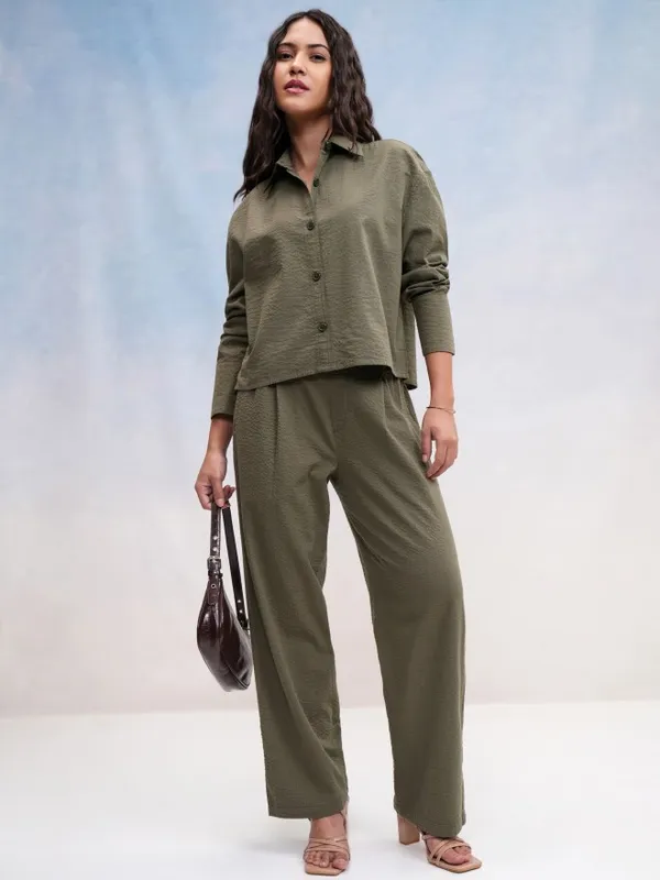 Women Textured Casual Shirt