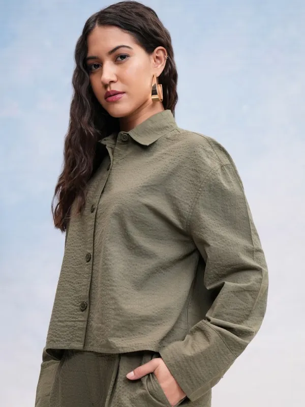 Women Textured Casual Shirt