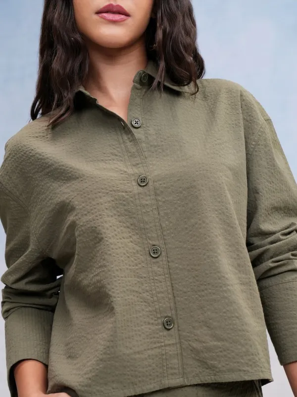 Women Textured Casual Shirt
