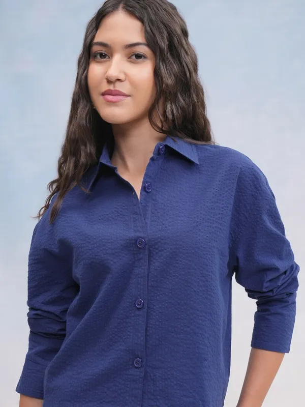 Women Textured Casual Shirt