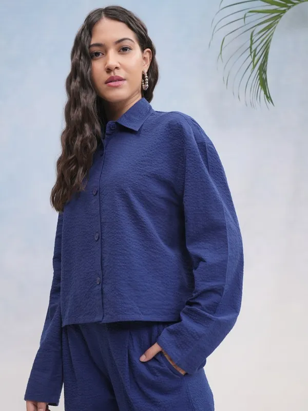 Women Textured Casual Shirt