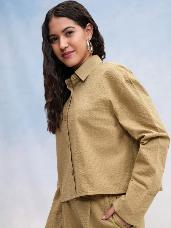 Women Textured Casual Shirt