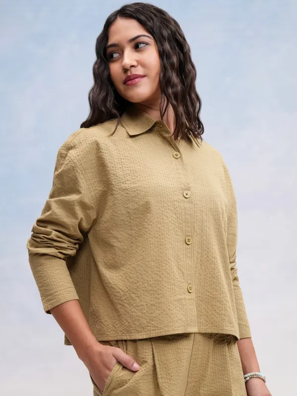 Women Textured Casual Shirt
