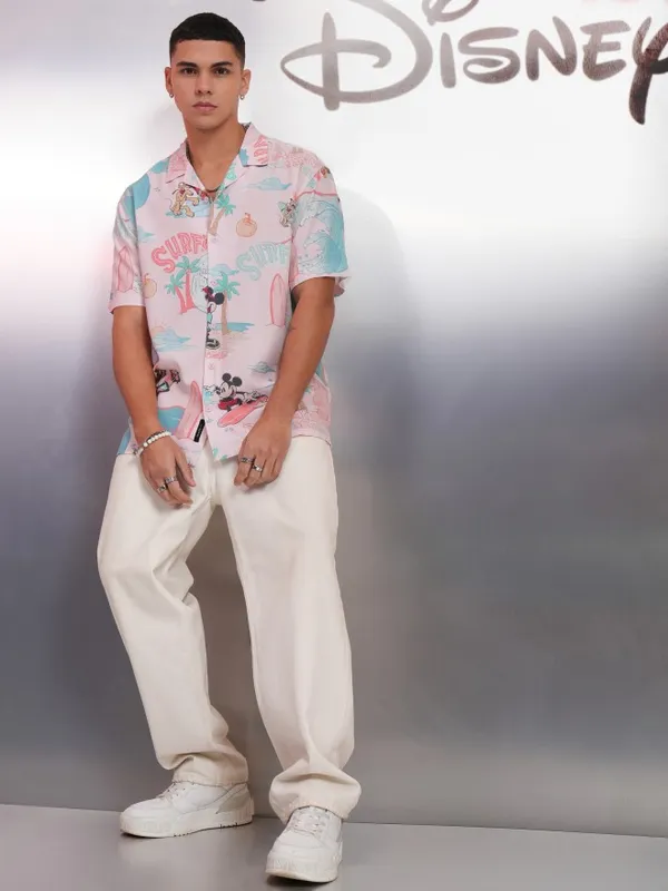 Mickey Mouse Men Relaxed Fit Casual Shirt