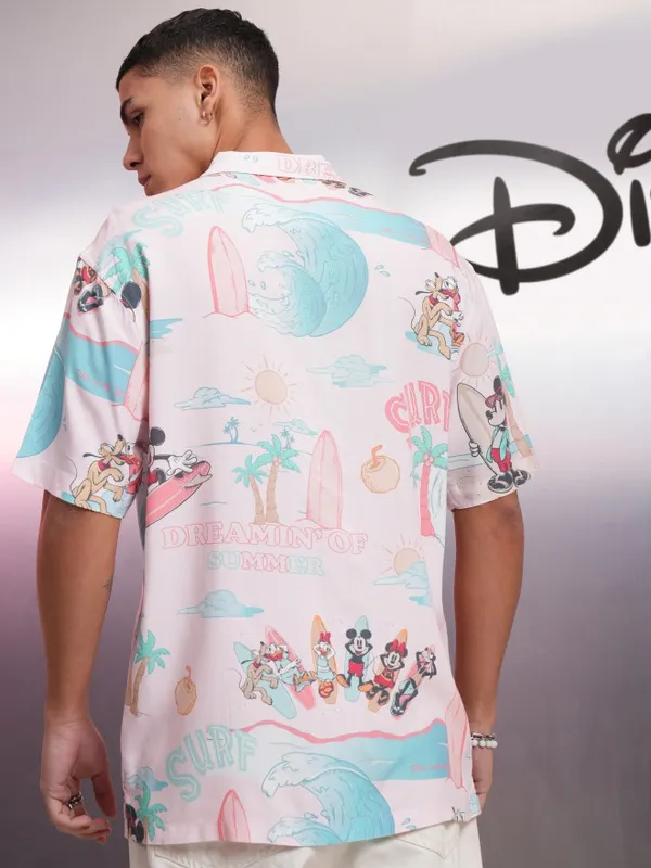 Mickey Mouse Men Relaxed Fit Casual Shirt