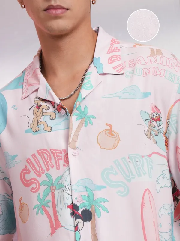 Mickey Mouse Men Relaxed Fit Casual Shirt