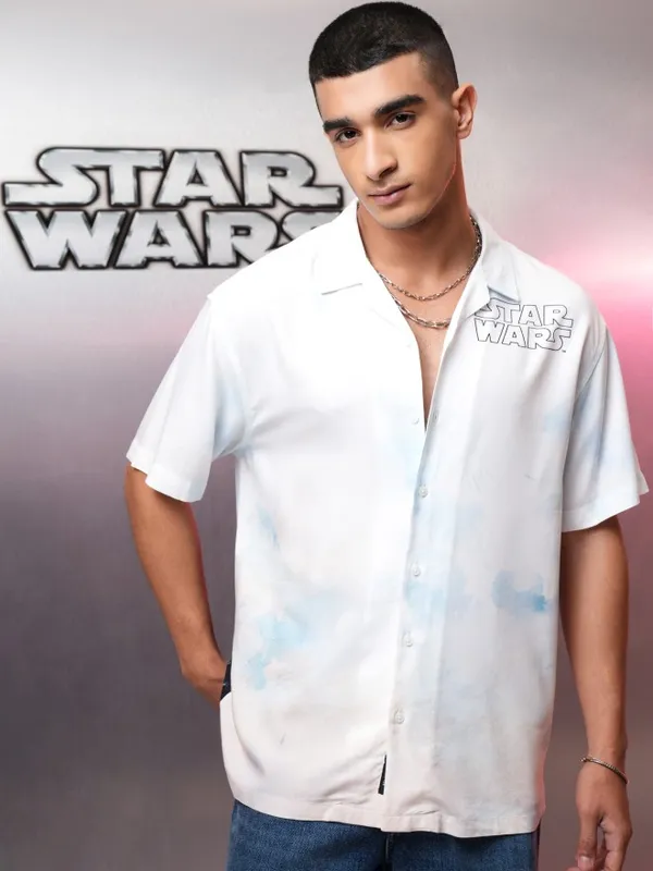 Star Wars Men Printed Relaxed Fit Casual Shirt