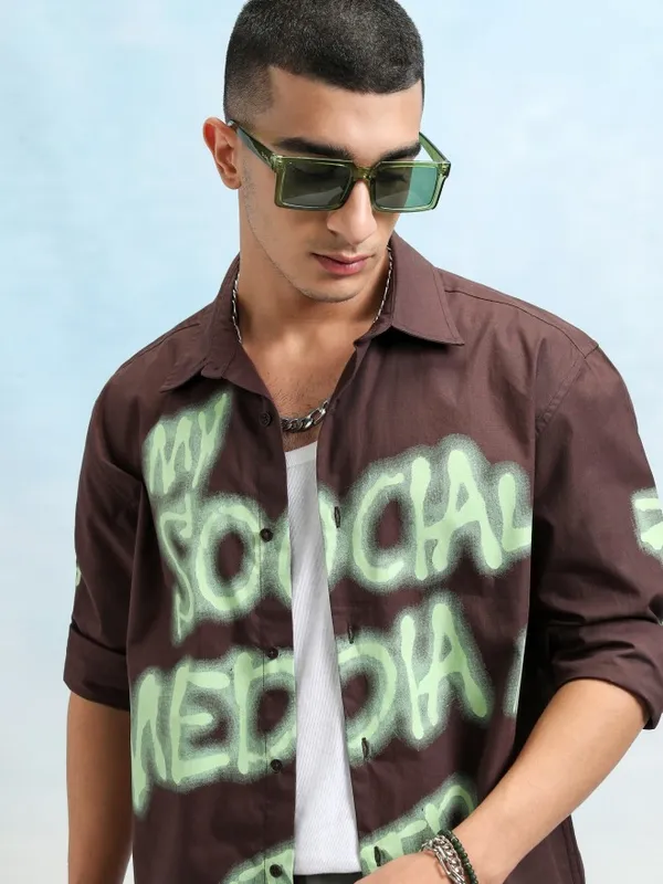 Men Oversized Fit Casual Shirt