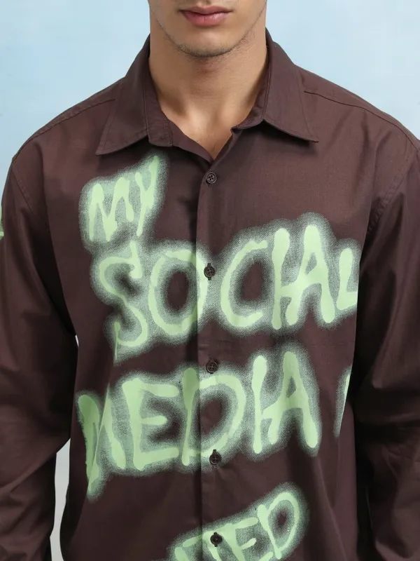 Men Oversized Fit Casual Shirt