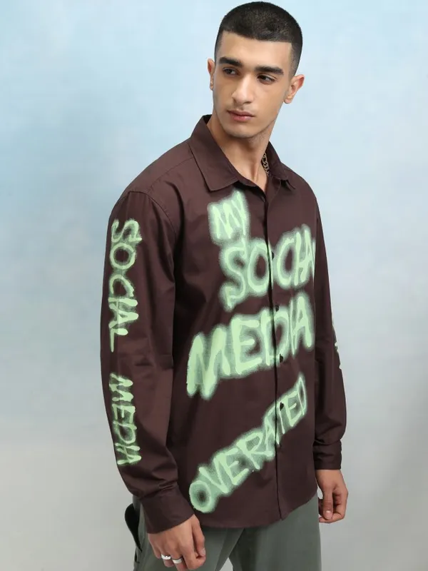 Men Oversized Fit Casual Shirt