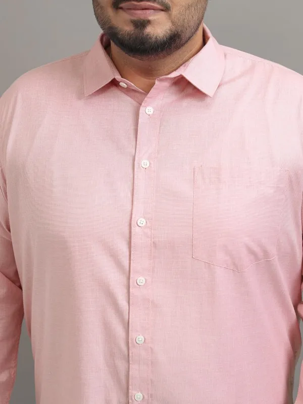 Xtra Ordinary By Highlander Men Peach Solid Regular Fit Casual Shirt