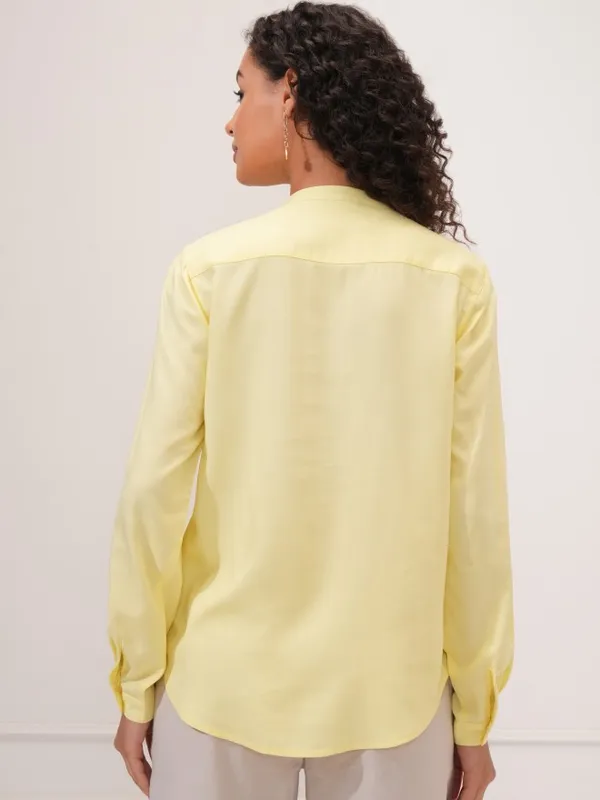 Tokyo Talkies Women Yellow Solid Regular Top