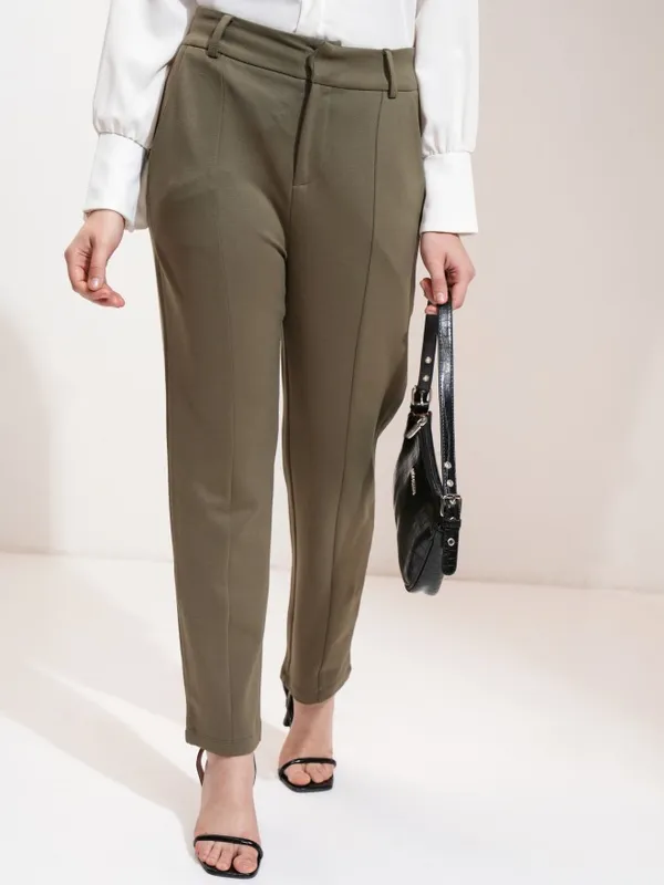Women Tapered Fit Bootcut Trousers