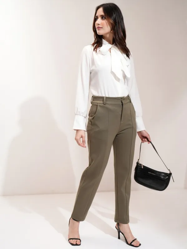 Women Tapered Fit Bootcut Trousers
