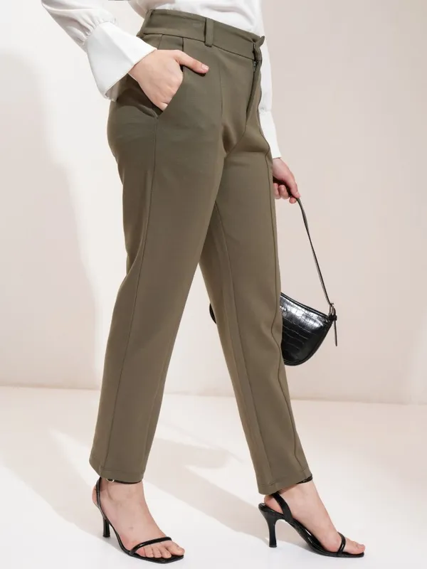 Women Tapered Fit Bootcut Trousers