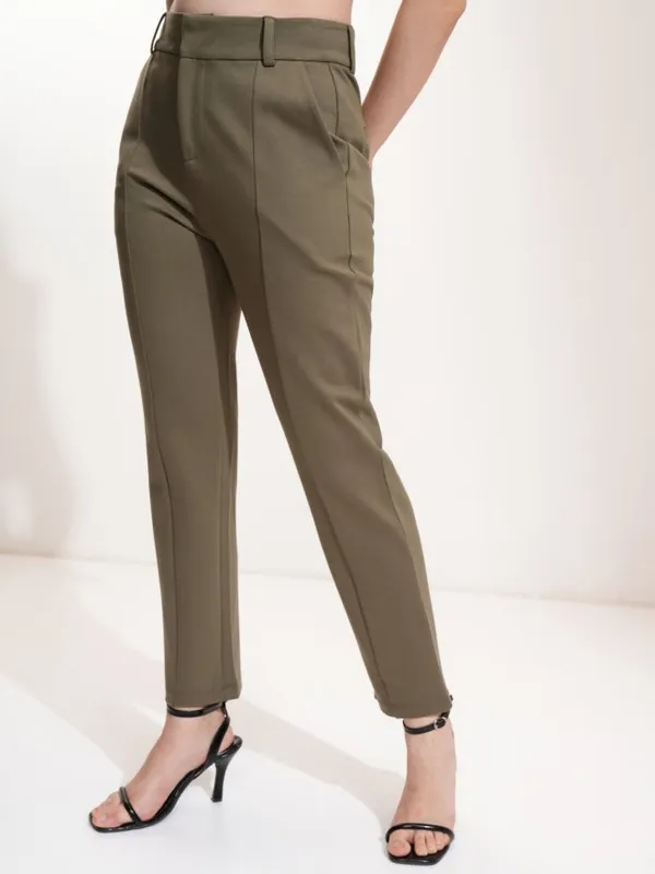 Women Tapered Fit Bootcut Trousers