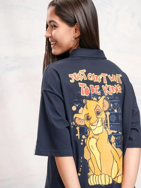 Simba Printed Polo Collar T-Shirt