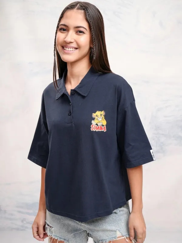 Simba Printed Polo Collar T-Shirt