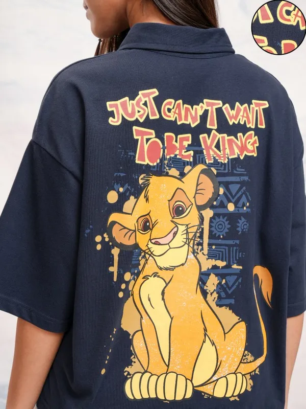 Simba Printed Polo Collar T-Shirt