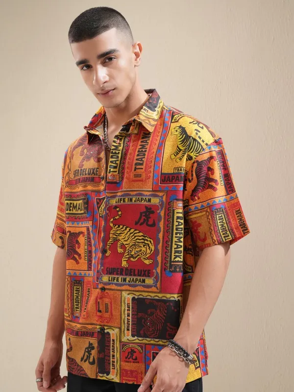 Highlander Men Multi Printed Relaxed Fit Casual Shirt
