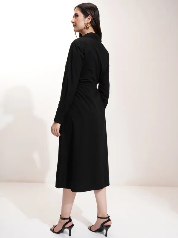 Solid Shirt Dress