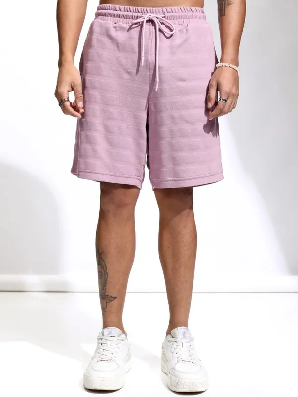 Highlander Men Mauve T-Shirt With Shorts Co-Ords