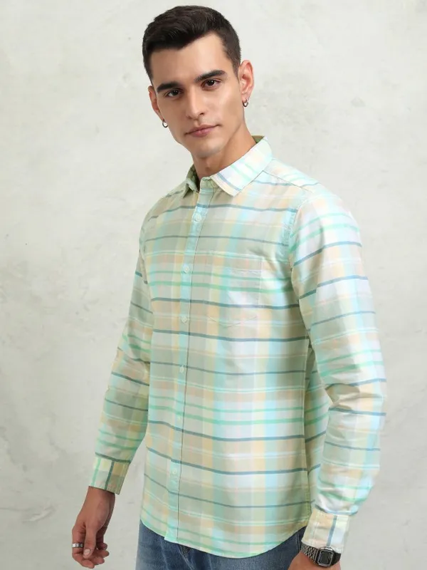 Highlander Men Multi Checked Regular Fit Casual Shirt